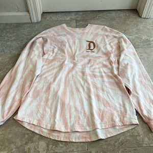 Disneyland Spirit Jersey- pink tie dye with rose gold lettering.